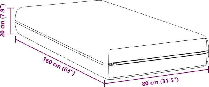 Produktbild vidaXL Matratzen Komfort (Federkern, 80 x 160 cm)