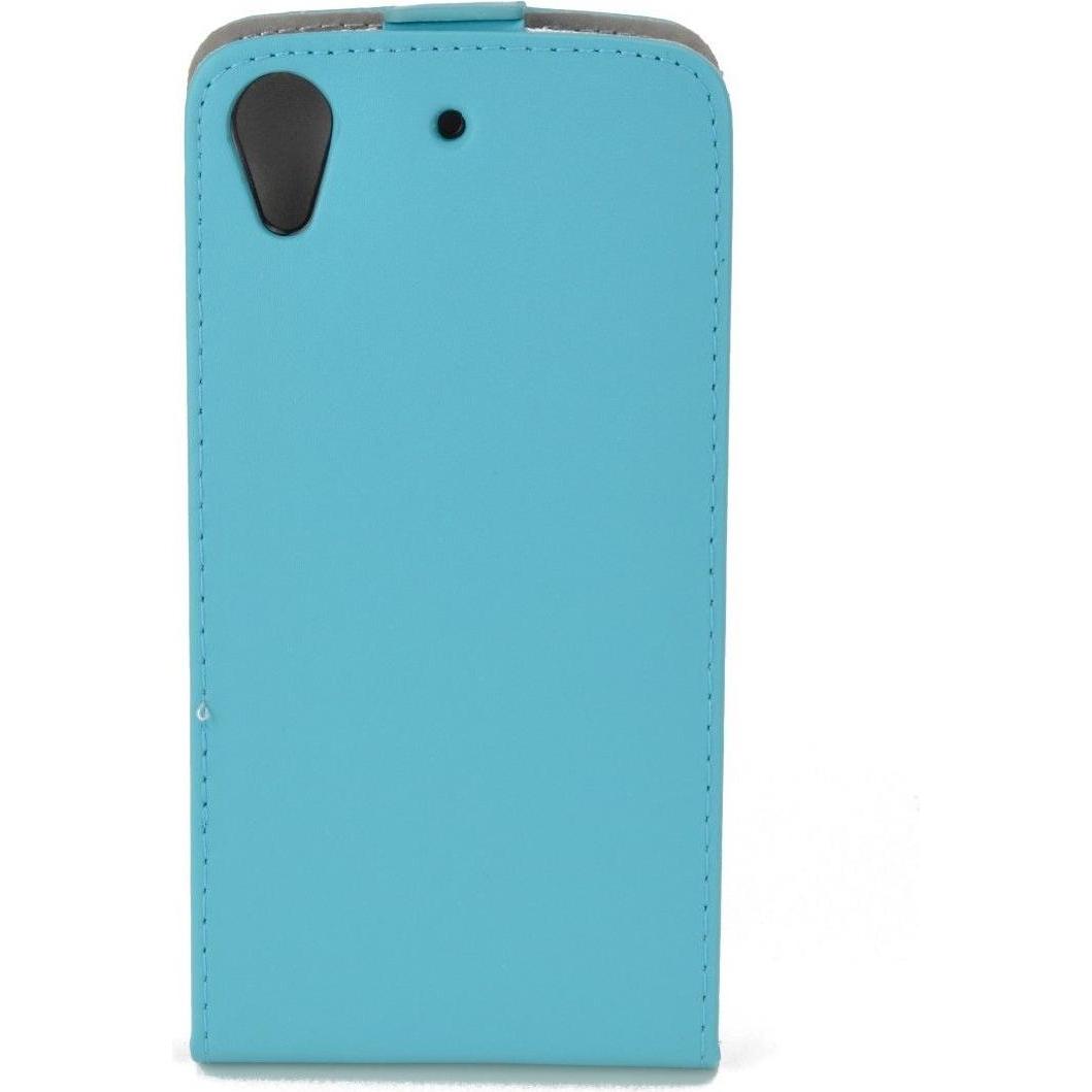 Thumbnail - König Design Flip Schutz Handy Hülle HTC Desire 626 Hellblau Leder Imitat Slim Flex Schale (HTC Desire 626), Smartphone ...