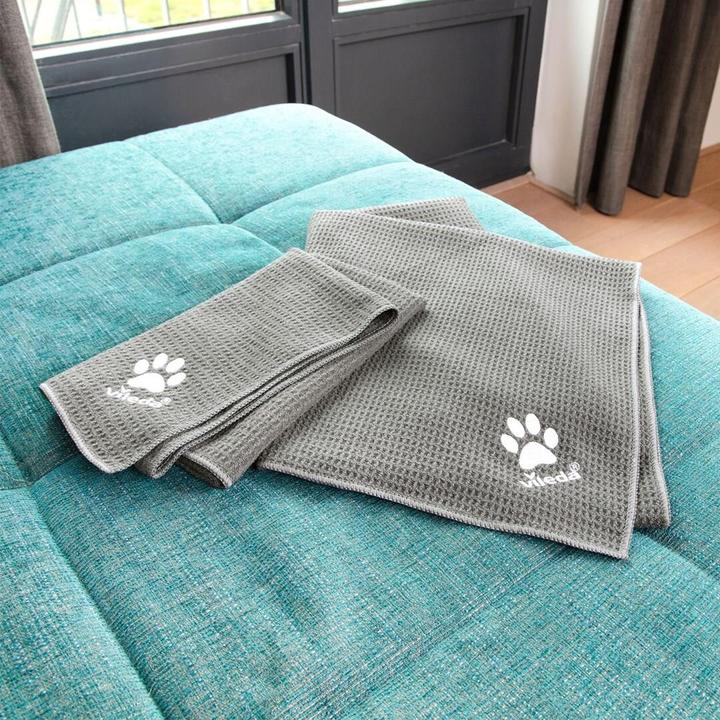 Produktbild Vileda Pet Pro Microfaser-Handtuch M (grau, Gr??e M, 45 x 70cm) (Katze, Hund)