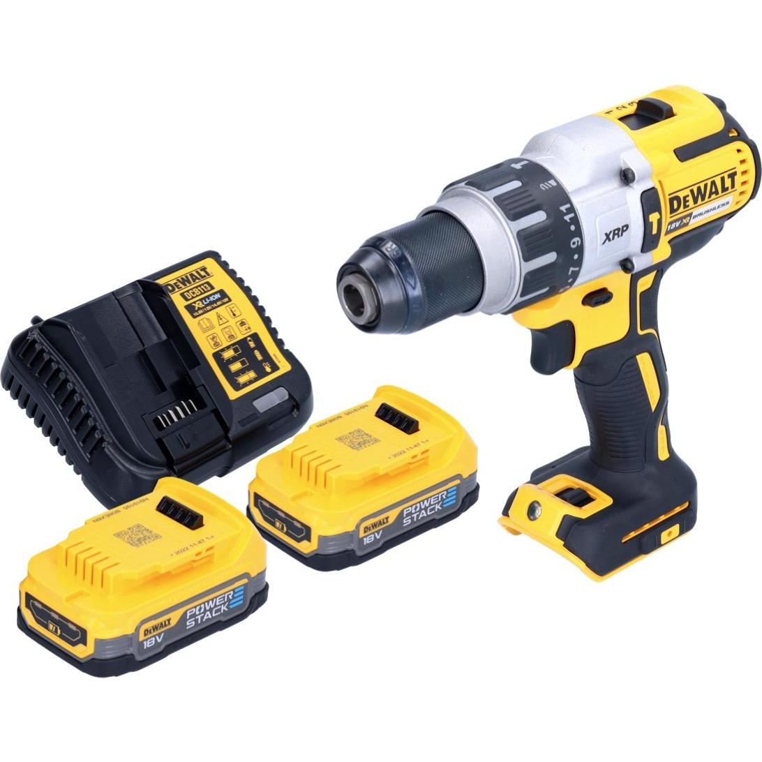 Thumbnail - DeWalt, Bohrmaschine + Akkuschrauber, DCD 996 E2 Akku Schlagbohrschrauber 18 V 95 Nm Brushless + 2x Akku 1,7 Ah + Ladege...
