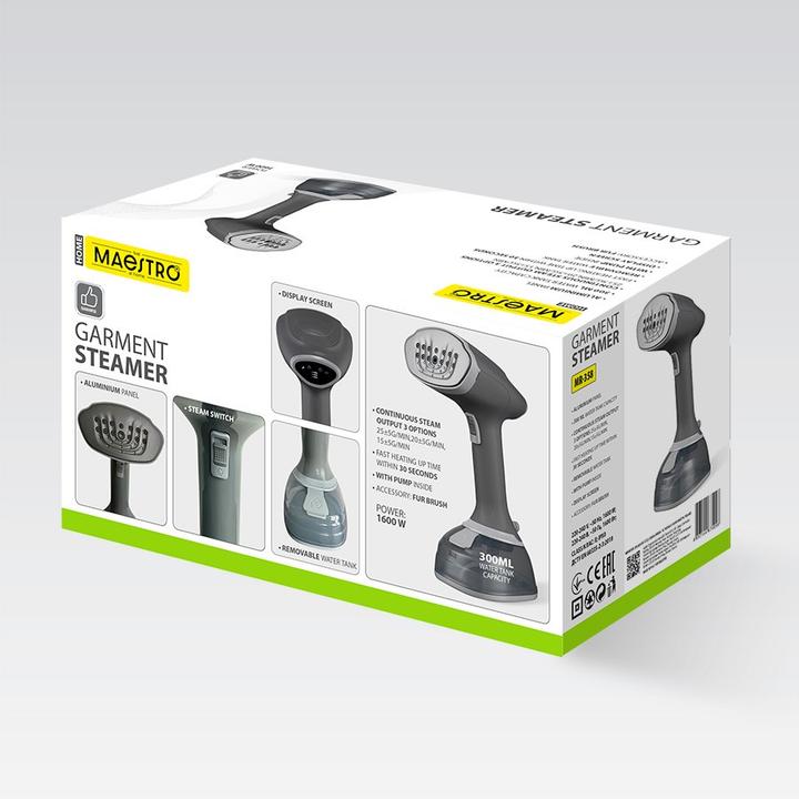 Actual product image Maestro Parownica do ubrań 1600W MR-358 (1600 W, 25 g/min)