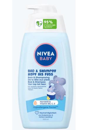 Actual product image NIVEA Head to toe bath & shampoo