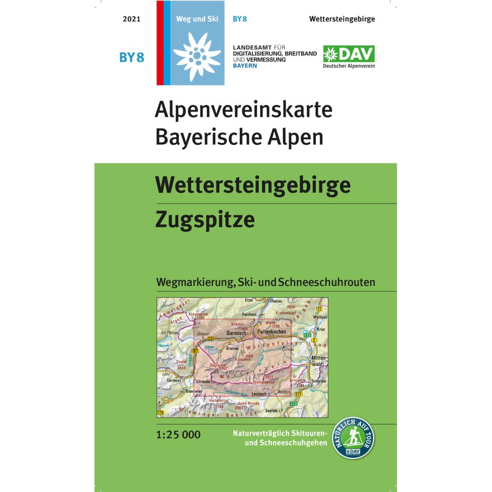 Wettersteingebirge, Zugspitze, Landkarte