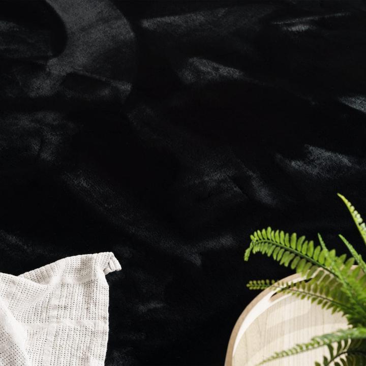 Produktbild TT Home Wohnzimmer Hochflor Teppich Langflor Soft Kaninchenfell Fell Imitat Weich (100 x 60 cm)