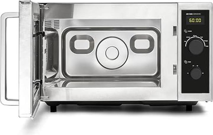 Actual product image Caso Ceramic Microwave | CM 1000 | Free standing | 1000 W | Stainless Steel/Black (25 l)