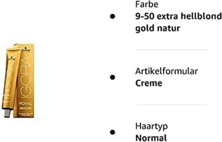 Produktbild Schwarzkopf Professional Igora Royal Absolutes Permanent Color Creme (Blond)