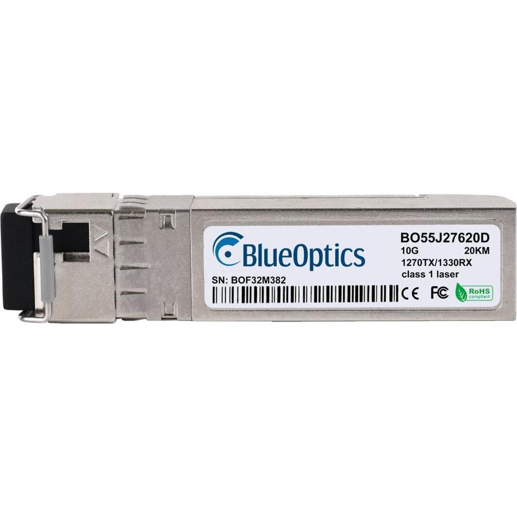 BlueOptics BO55J27620D Bidi SFP+ Transceiver 10GBASE-BX-U 20KM, Transceiver, Silber