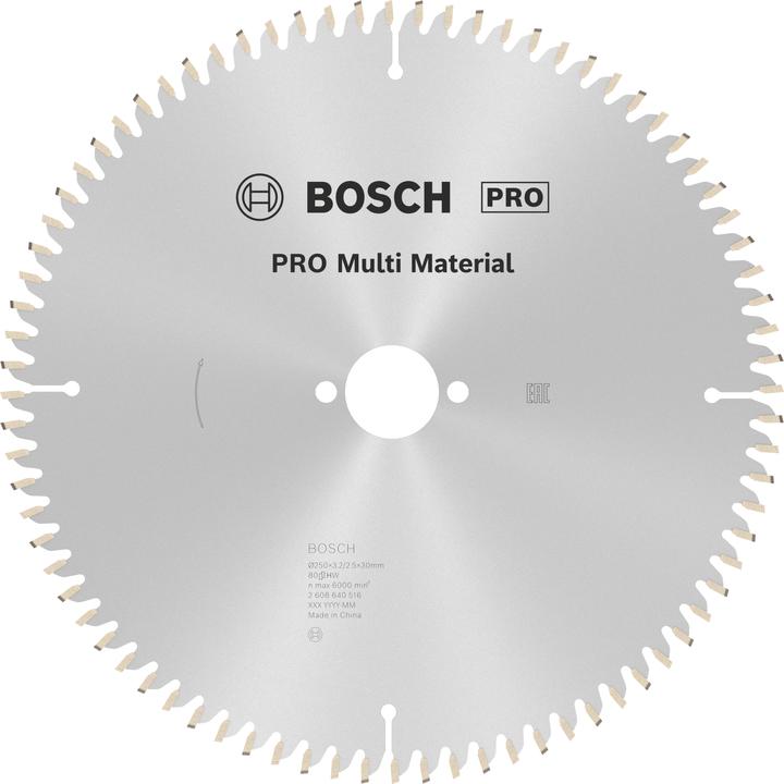 Produktbild Bosch Professional Zubehör PRO Multi Material Kreissägeblatt, 250 x 3,2 x 30 mm