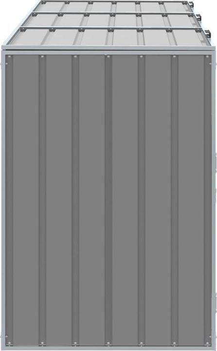 Image du produit vidaXL Abri pour poubelles 3 tonnes Gris 216x81x115 cm Acier