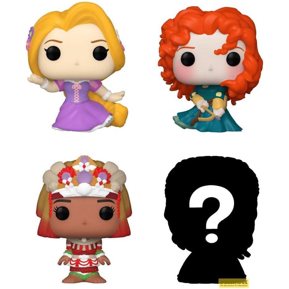 Funko Disney Princesses pack 4 figurines Bitty POP! Vinyl Rapunzel 2,5 cm