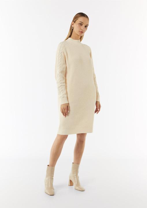 Actual product image Comma Kleid Kurzes Strickkleid mit Zopfmuster am Ärmel (L)
