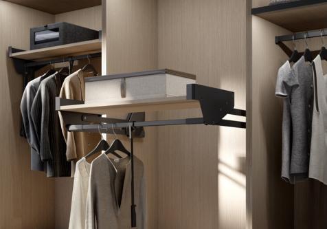 Actual product image Kesseböhmer Kleiderlift TOP 625-808mm gold