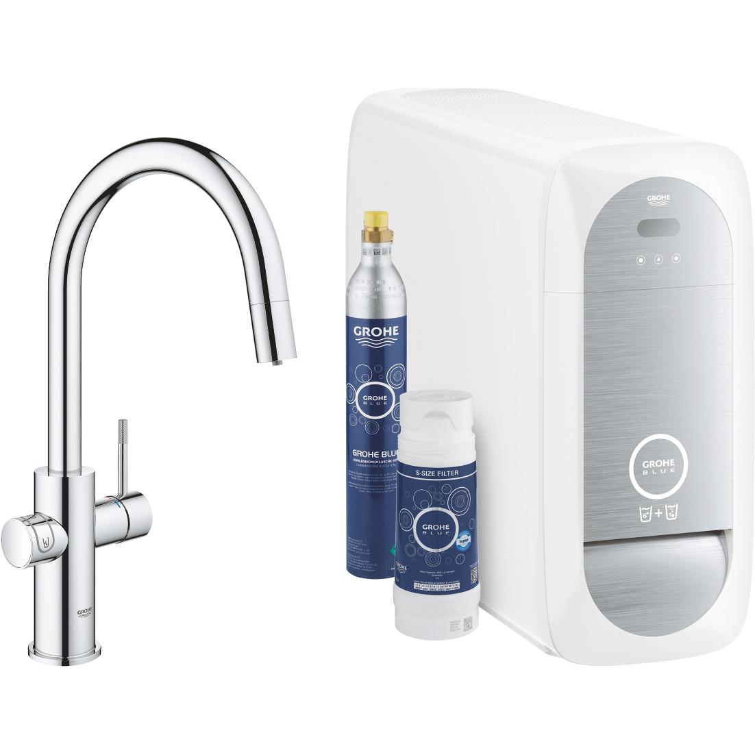 Grohe, Küchenarmatur, Blue Home C-Auslauf Starter Kit