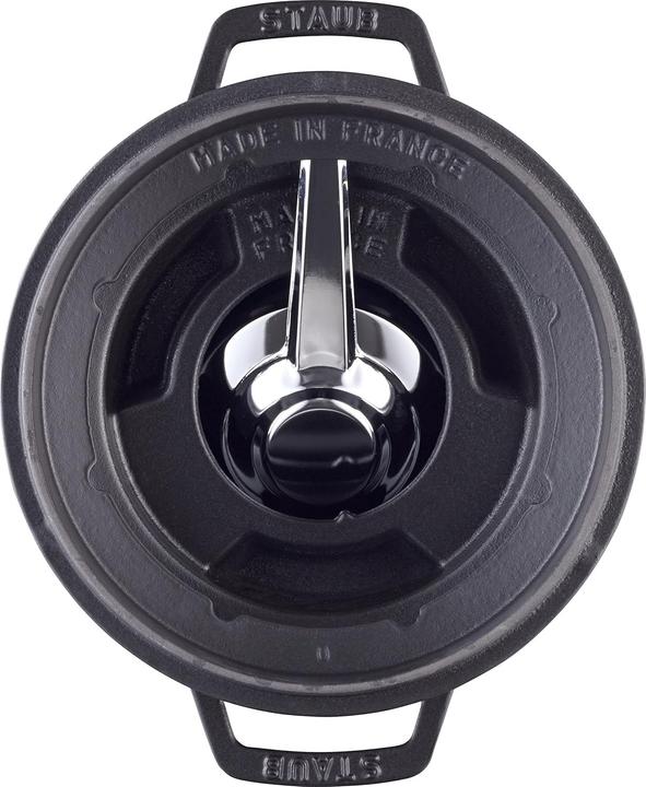 Productafbeelding Staub Fondueset zwart w. 2 handvatten, rond. 20 cm (Kaasfondue, Chocoladefondue)