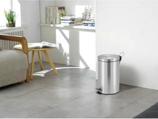 Produktbild ReinigungsBerater Treteimer 12 L Edelstahl matt Treteimer mit Kunststoff-Inneneimer (12 l)