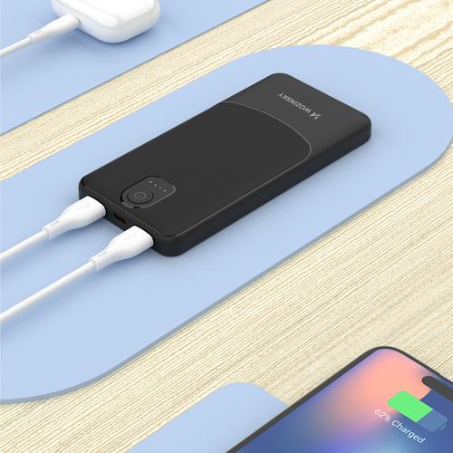 Actual product image Wozinsky powerbank Wpower 10,000 mah - black (10000 mAh, 10 W, 37 Wh)