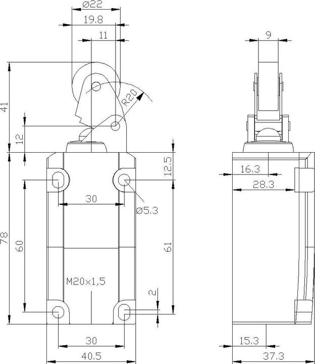 Produktbild Siemens Positionsschalter mit Rollenhebel