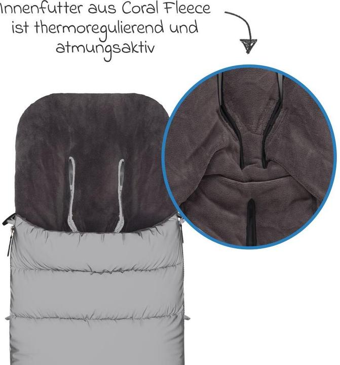 Image du produit Fillikid Fusssäcke für Kinderwagen & Buggys Fleece-Fusssack Kinley Reflect mit reflektierendem