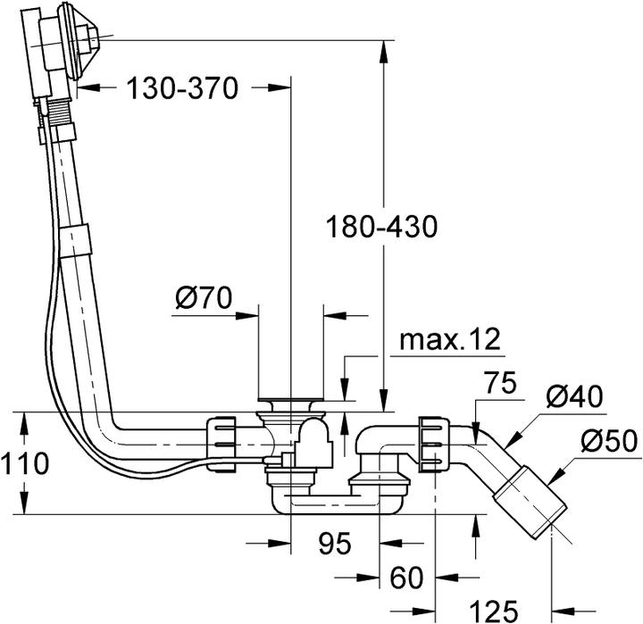 Actual product image Grohe Talento bath waste and overflow set (Overflow set)