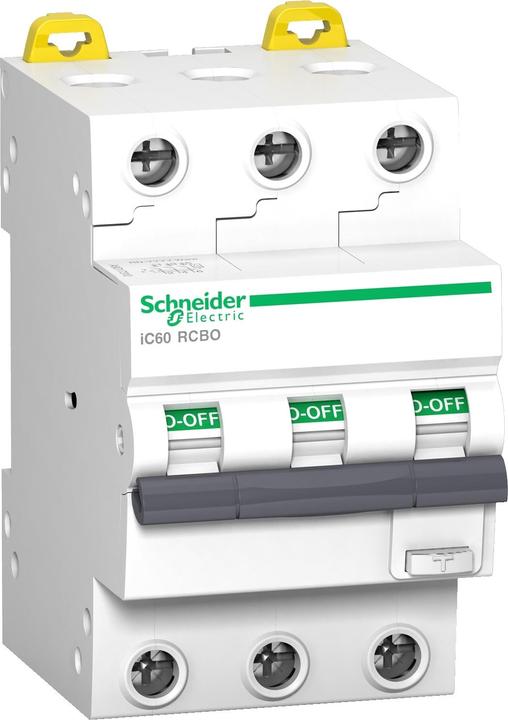 Schneider Electric A9D17332 IC60 3P 32A 30MA C 10KA 230VAC earth leakage circuit breaker