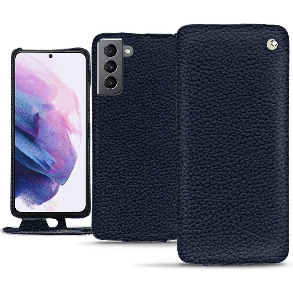 Noreve Lederschutzhülle vertikal (Samsung Galaxy S21), Smartphone Hülle, Violett