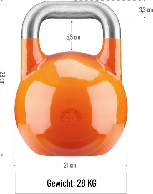 Produktbild Gorilla Sports Kettlebell Competition (1 x 40 kg, 1 x 32 kg, 1 x 20 kg, 1 x 24 kg, 1 x 28 kg, 1 x 8 kg, 1 x 16 kg, 1 x 12 kg)