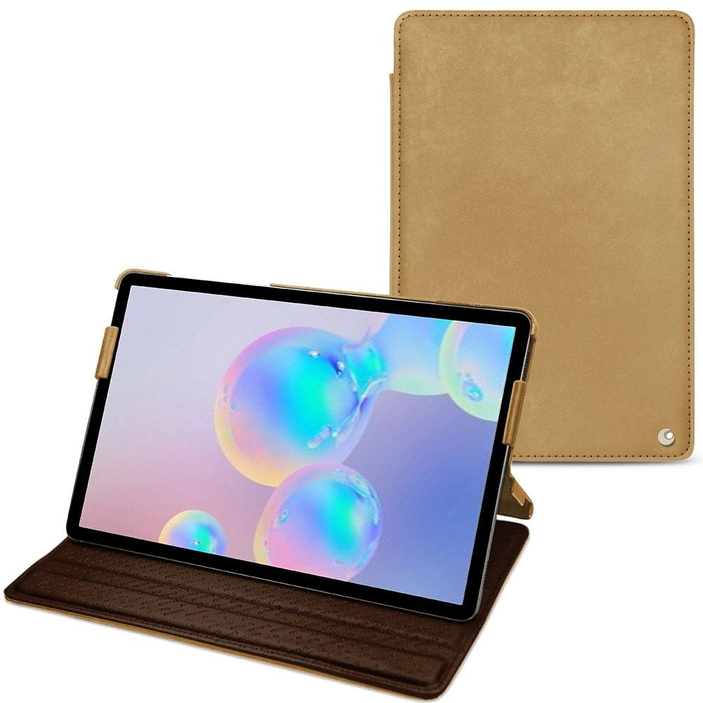 Noreve Lederschutzhülle horizontal (Galaxy Tab S6), Tablet Hülle, Braun
