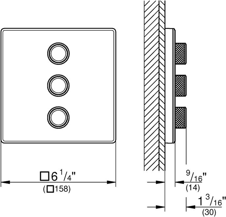 Actual product image Grohe Grohtherm SmartControl 3-way UP valve