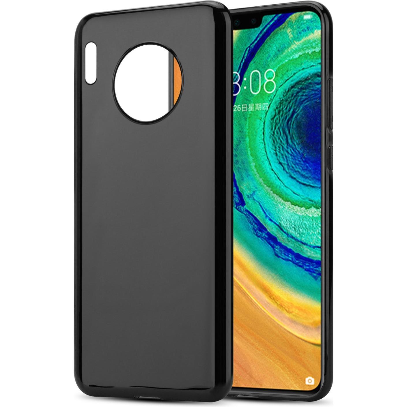 Cadorabo TPU Ultra Slim AIR Cover (Huawei Mate 30), Smartphone Hülle, Schwarz