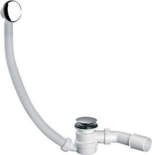 McAlpine Siphon-Ablauf- und Überlaufset mit verchromtem Click-Clack-Stecker (HC2600CL) (Überlaufgarnitur, 1 1/2“)