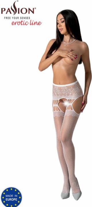 Produktbild Passion S027 Medias Con Liguero Blanco Talla Unica (One Size, Einzelpack)