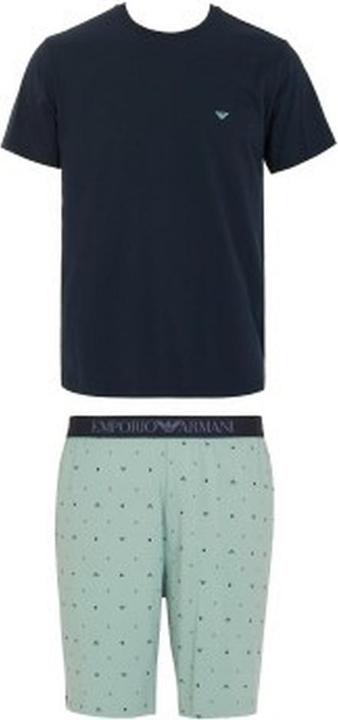Actual product image Emporio Armani Classic Pattern Short Pajamas (L)