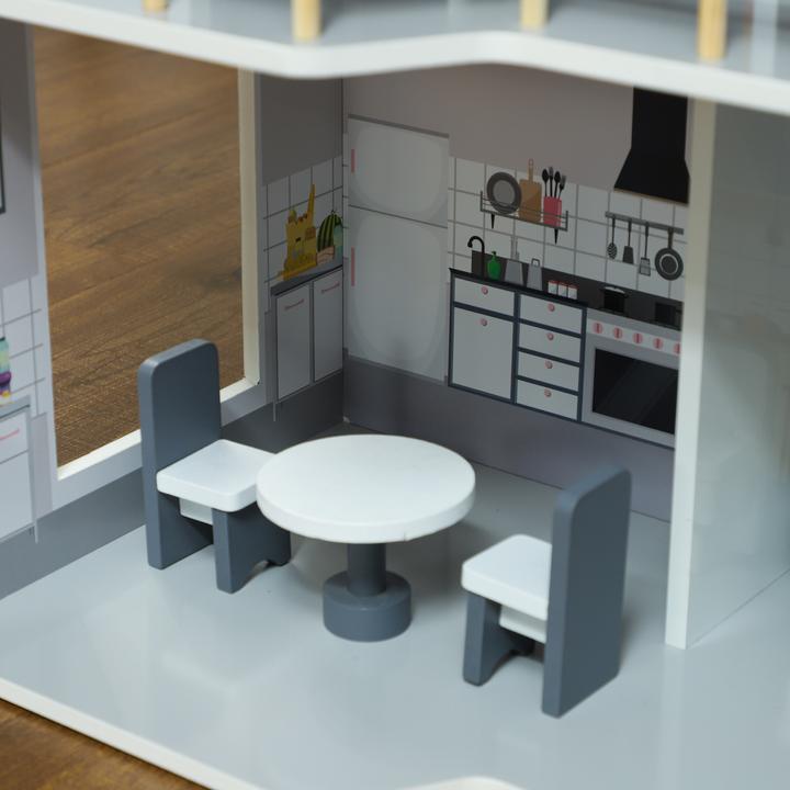 Immagine prodotto Aiyaplay Puppenhaus MDF, Kiefernholz Grau