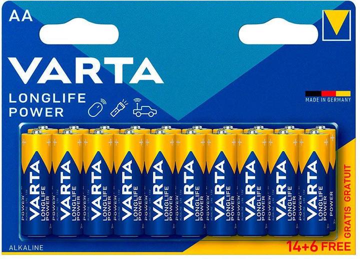 Immagine prodotto Varta Longlife Power (20 pz., AA / LR6 / LR06 / Mignon / R6 / R14505, 2960 mAh)