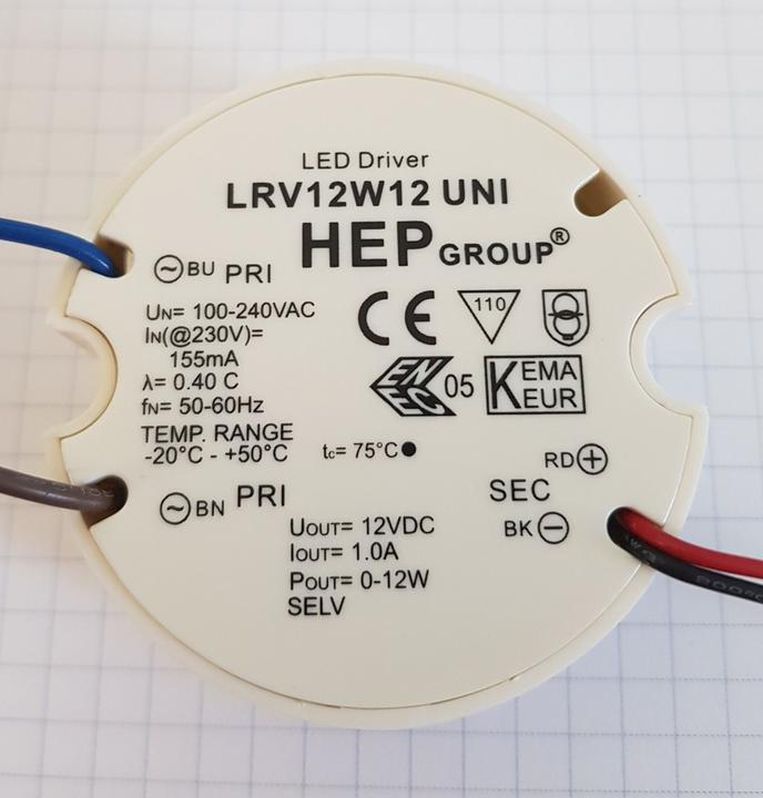 Actual product image Synergy 21 HEP power supply unit - 12V 12W - for flush-mounted box