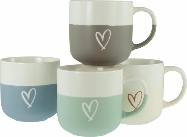 CreaTable Kaffeebecher Hearts 350 sort. (350 ml, 1x)