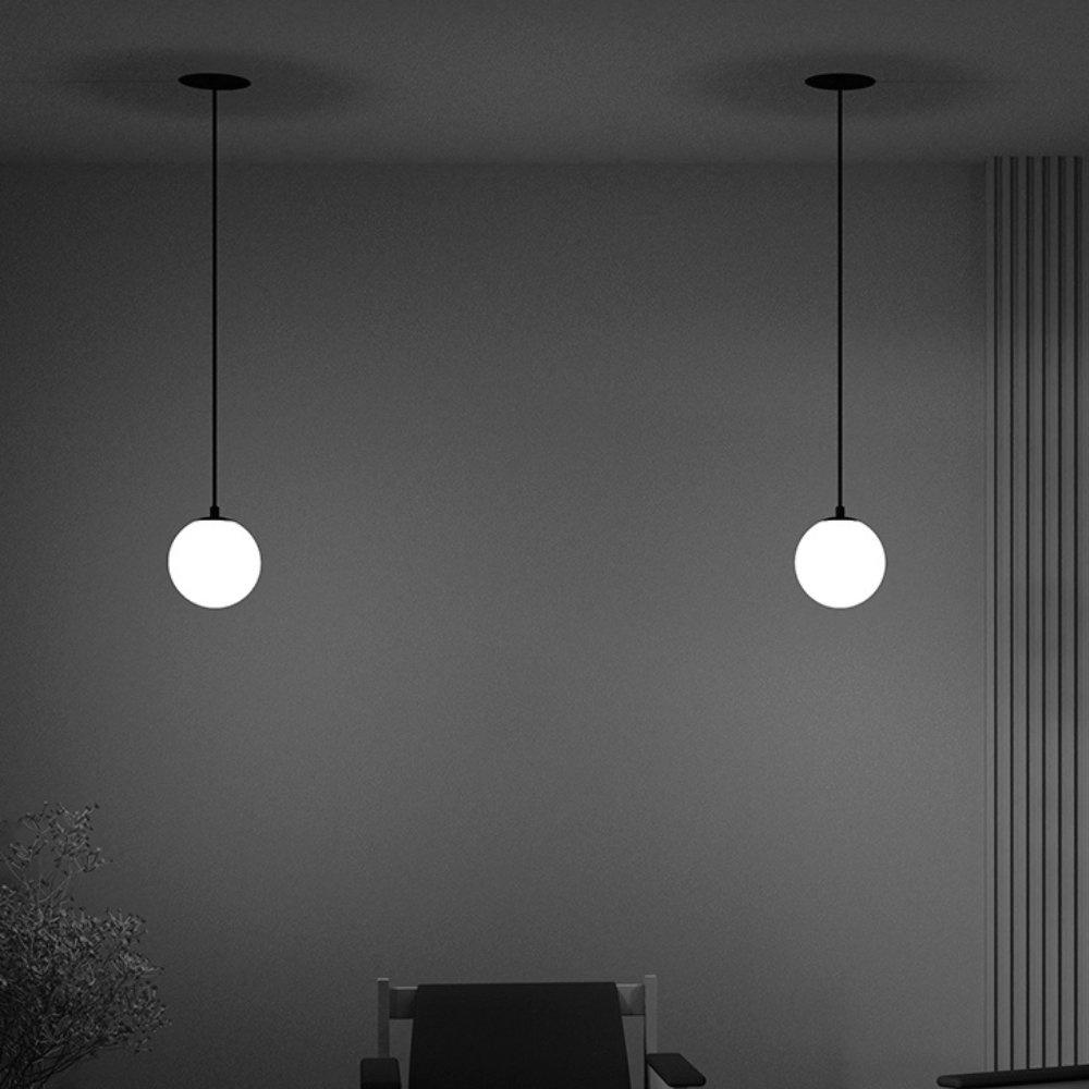 Thumbnail - Maytoni, Pendelleuchte, Luna LED Pendelleuchte, Hängeleuchte 5W 220cm Schwarz 3000K 90Ra Ø20cm Warmweiss (310 lm)