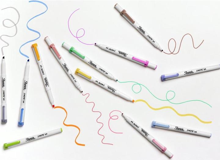 Produktbild Sharpie Textmarker S-Note DUO Keil- und Rundspitze 16er Blister (Light Gray, Autumn Sunset, Raspberry, Honey, Daffodil (Narzisse), Cinnamon, blue dusk, Kiwi, Lavender, Mango, Limeade, Periwinkle, Sea Green, Guava, hadrangea blue (Hortensie), Carnation (Nelke), 3.50 mm, 16 x)