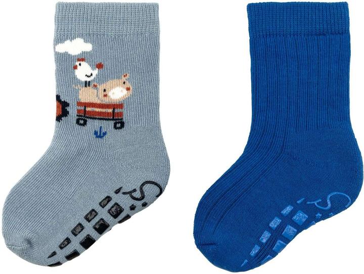 Immagine prodotto Sterntaler Calze antiscivolo per trattori set di 2 calze blu taglia 18 (Confezione da 2, 18)