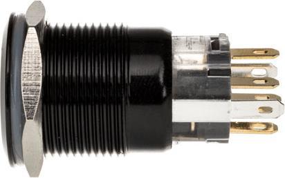 Produktbild DimasTech Vandalismusschalter/-taster 19mm, Blackline Dot - RGB