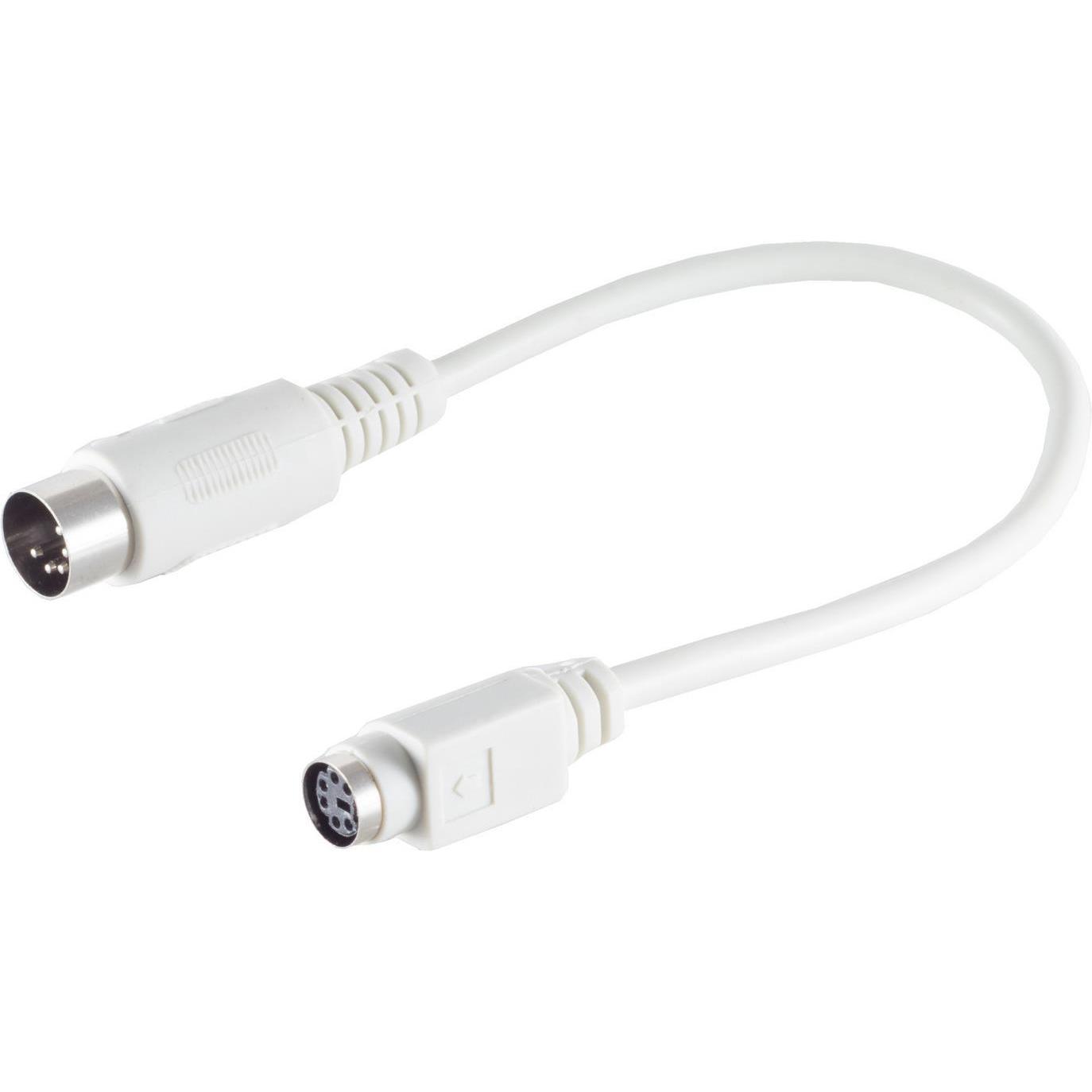 Shiverpeaks S/CONN maximum connectivity PS 2 Adapter, 6-pol. Mini DIN-Kupplung auf 5-pol. DIN-Stecker, 0,5m, Maus + Tast...