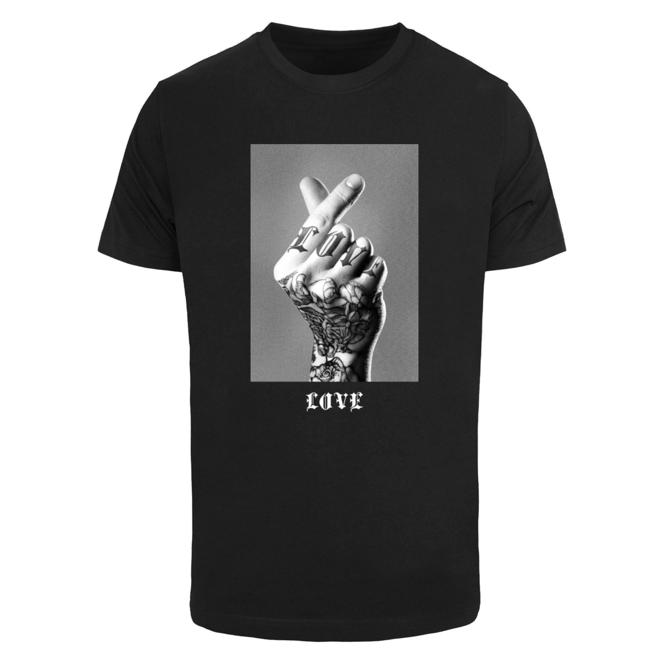 Mister Tee, Herren, Shirts, MisterTee Tattoed Love Sign Tee - 193855, Schwarz, (4XL)