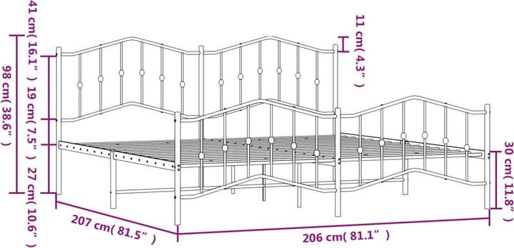 Image du produit vidaXL Bettgestell (200 x 200 cm)