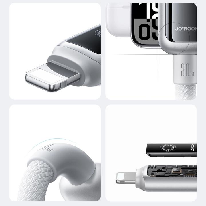 Image du produit Joyroom USB-C to Lightning Fast Charging Cable 30W, 1.2m - White (1.20 m, 30 W)