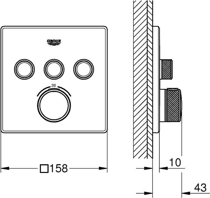 Produktbild Grohe Grohtherm SmartControl Thermostat