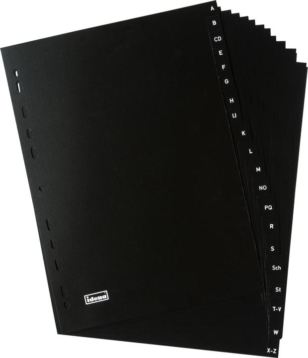 Produktbild Idena Kunststoffregister A4 A bis Z schwarz PP
