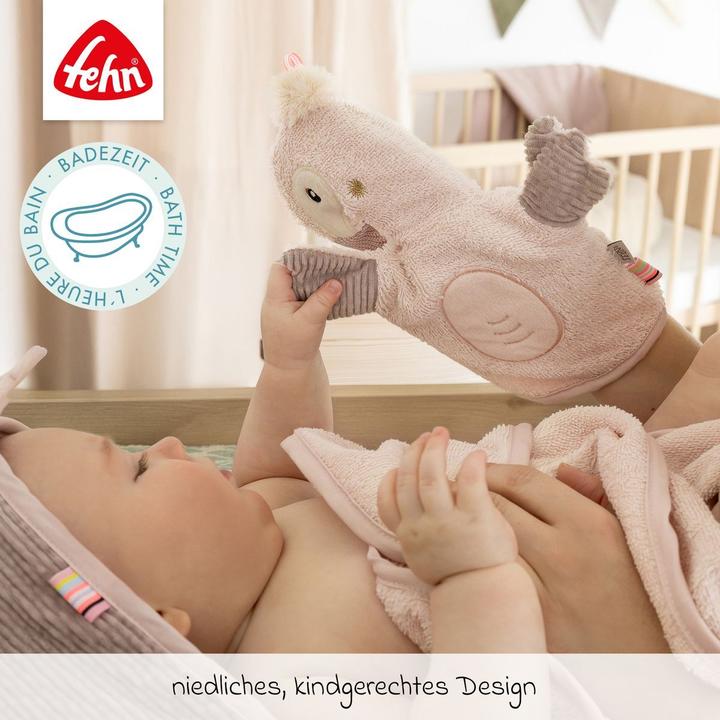 Produktbild Fehn Kapuzenbadetücher & Handtücher 2-tlg. Bade-Set - Kapuzenbadetuch & Waschhandschuh (80 x 80 cm)