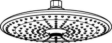 Actual product image Grohe Kopfbrause Euphoria 260 26455000 26 cm chrom (3 Beam types, 17 l/min)