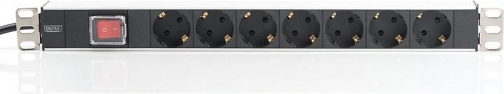 Produktbild Digitus Steckdosenleiste mit Aluminiumprofil / DE Steckdosen (7 x, CEE 7/3, 2 m)