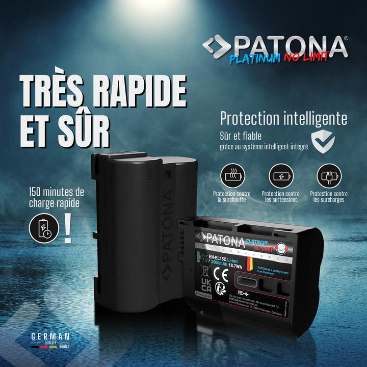 Produktbild Patona Platinum Akku Nikon ENEL15C USB-C (Kamera Akku)